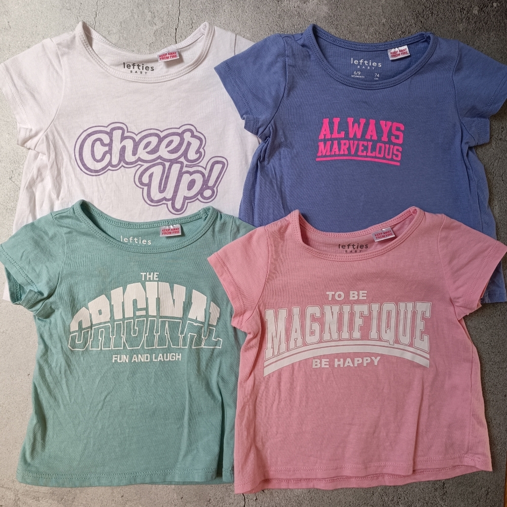 Lefties bundle of 4 shirts, 6-9 months